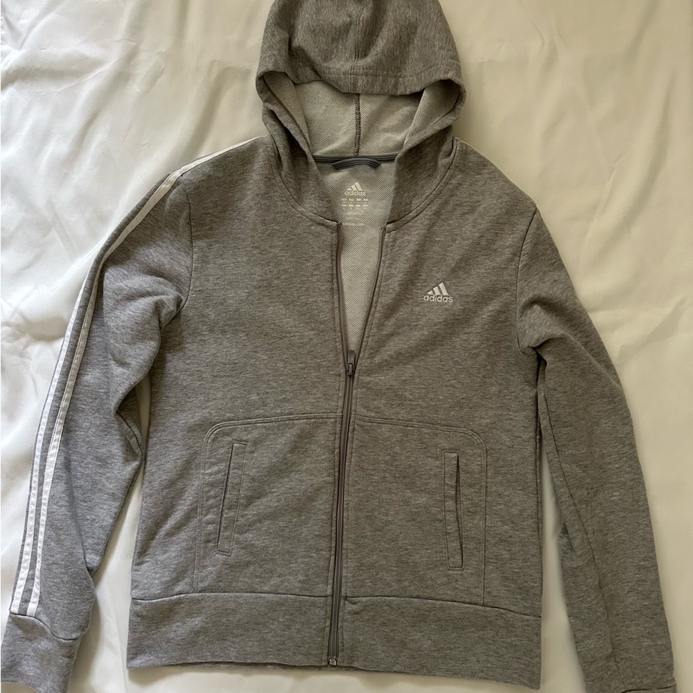 Adidas women’s Zip-Up Gray Sweater